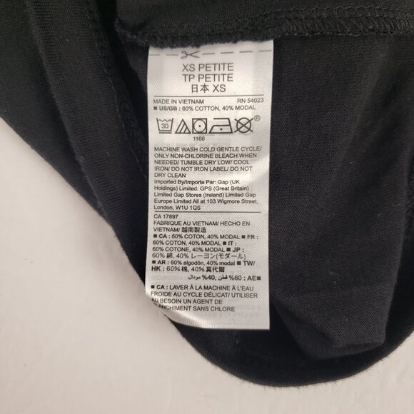 GAP XS Petite True Black T-shirt Womens Stretch Favorite T Summer Spring - Picture 5 of 11